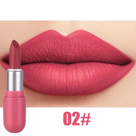 Nude Matte Lipstick Waterproof Non-stick Cup Lip Stick Long Lasting Not Fading Sexy Red Brown Velvet Lipsticks Makeup Cosmetics