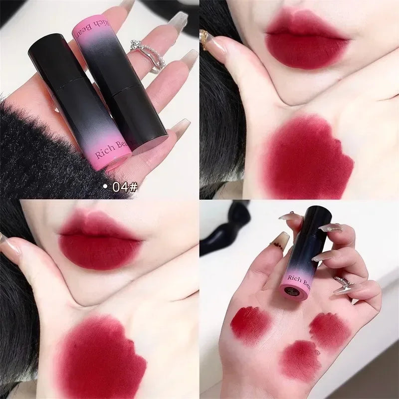 Colorful Phantom Matte Lip Mud Liquid Lipstick Waterproof Nude Lip Gloss Long Lasting Non-stick Cup Sexy Women Lipgloss Cosmetic