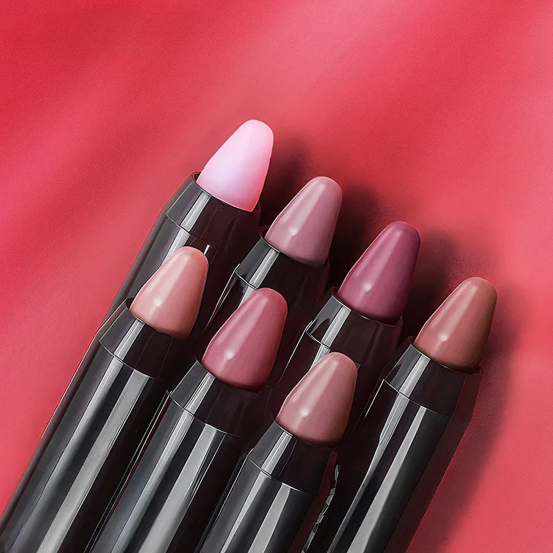 1PC 7 Colors Velvet Matte Lipsticks Pencil Waterproof Long Lasting Sexy Red Lip Stick Non-Stick Cup Makeup Lip Tint Pen Cosmetic