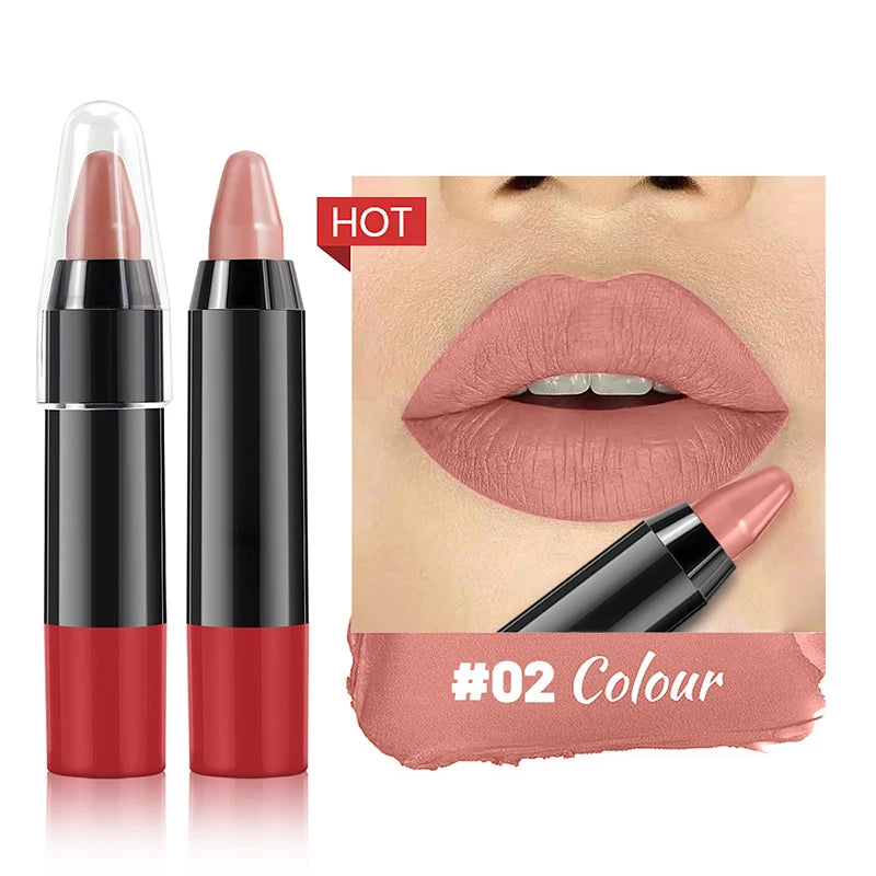 1PC 7 Colors Velvet Matte Lipsticks Pencil Waterproof Long Lasting Sexy Red Lip Stick Non-Stick Cup Makeup Lip Tint Pen Cosmetic