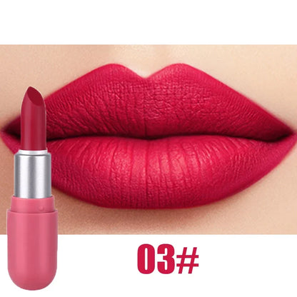 Nude Matte Lipstick Waterproof Non-stick Cup Lip Stick Long Lasting Not Fading Sexy Red Brown Velvet Lipsticks Makeup Cosmetics