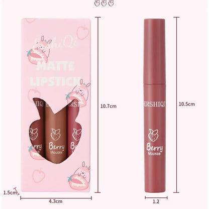 3 PCS Matte Liquid Lipstick 24 Hours Water Resistant Lip Gloss Pack Set Makeup Products Korean Cosmetics Cheap Lip Tint Stain