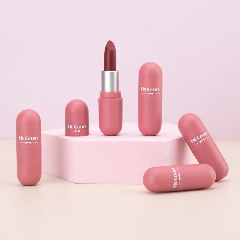 Nude Matte Lipstick Waterproof Non-stick Cup Lip Stick Long Lasting Not Fading Sexy Red Brown Velvet Lipsticks Makeup Cosmetics