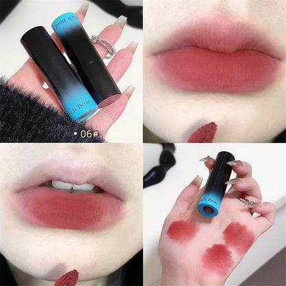 Colorful Phantom Matte Lip Mud Liquid Lipstick Waterproof Nude Lip Gloss Long Lasting Non-stick Cup Sexy Women Lipgloss Cosmetic