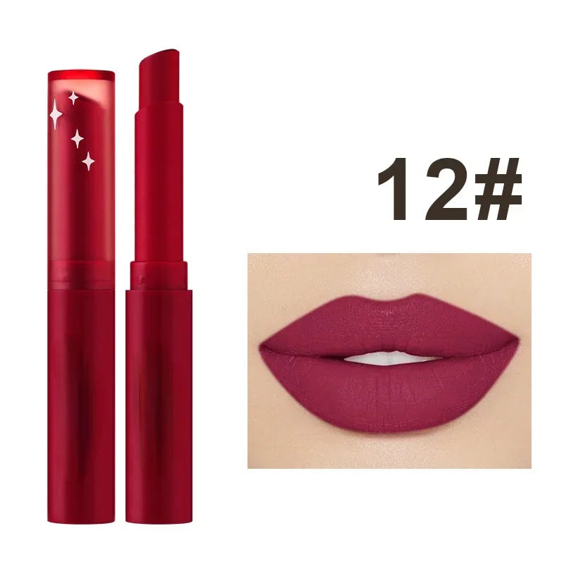 6Colors Matte Lipstick Beauty Lip Gloss Tinted Balm Rotate Lipstick Makeup Nude Bean Paste  Matte Lipstick Wholesale