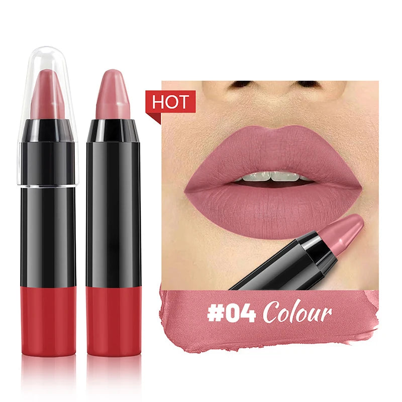 1PC 7 Colors Velvet Matte Lipsticks Pencil Waterproof Long Lasting Sexy Red Lip Stick Non-Stick Cup Makeup Lip Tint Pen Cosmetic